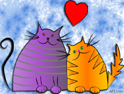 kitties in love. http://www.pixelquat.com/cats.